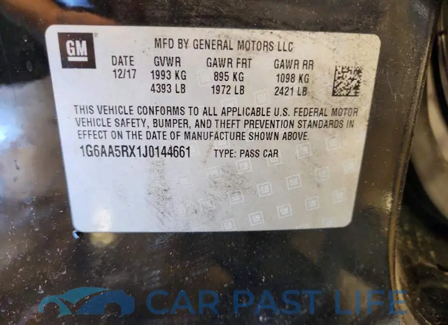 1G6AA5RX1J0144661# 13