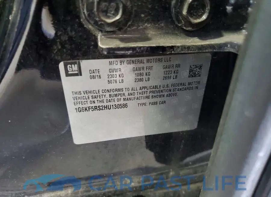 1G6KF5RS2HU130586# 13
