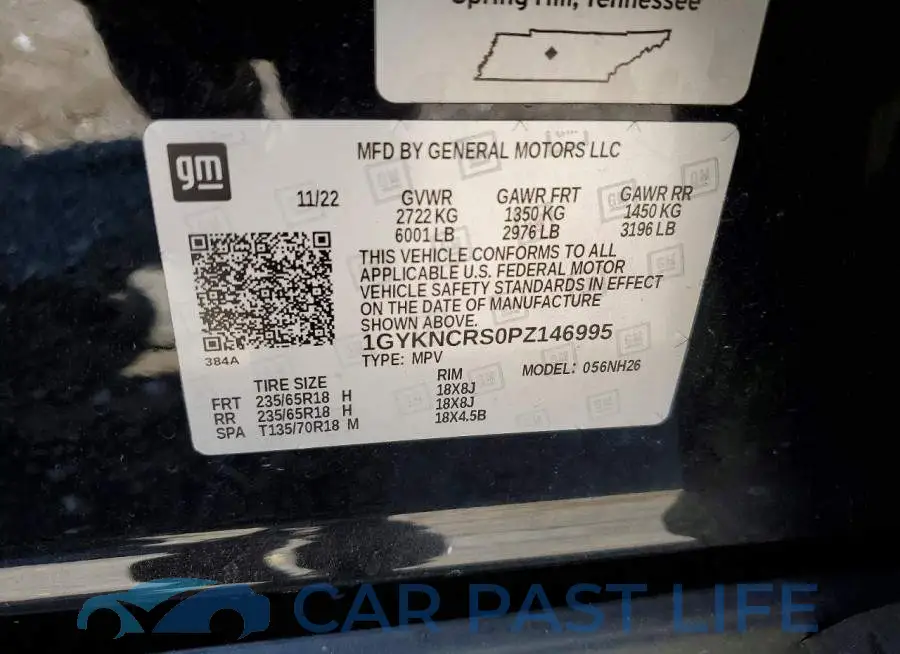 1GYKNCRS0PZ146995# 13