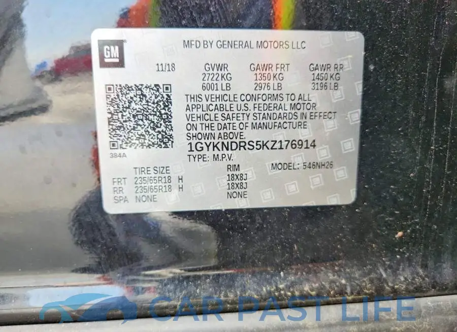 1GYKNDRS5KZ176914# 13