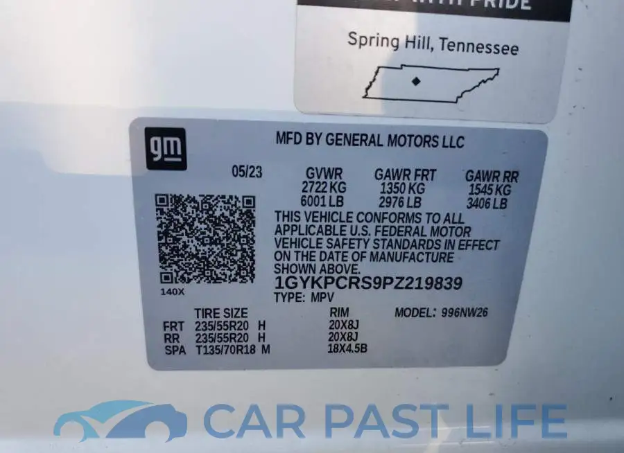 1GYKPCRS9PZ219839# 13
