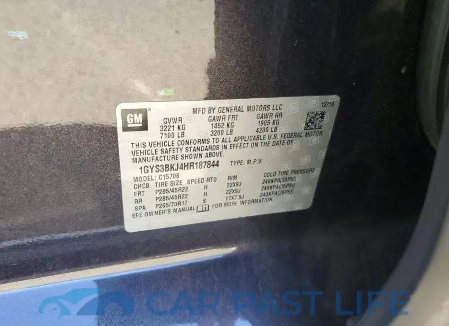 1GYS3BKJ4HR187844# 12