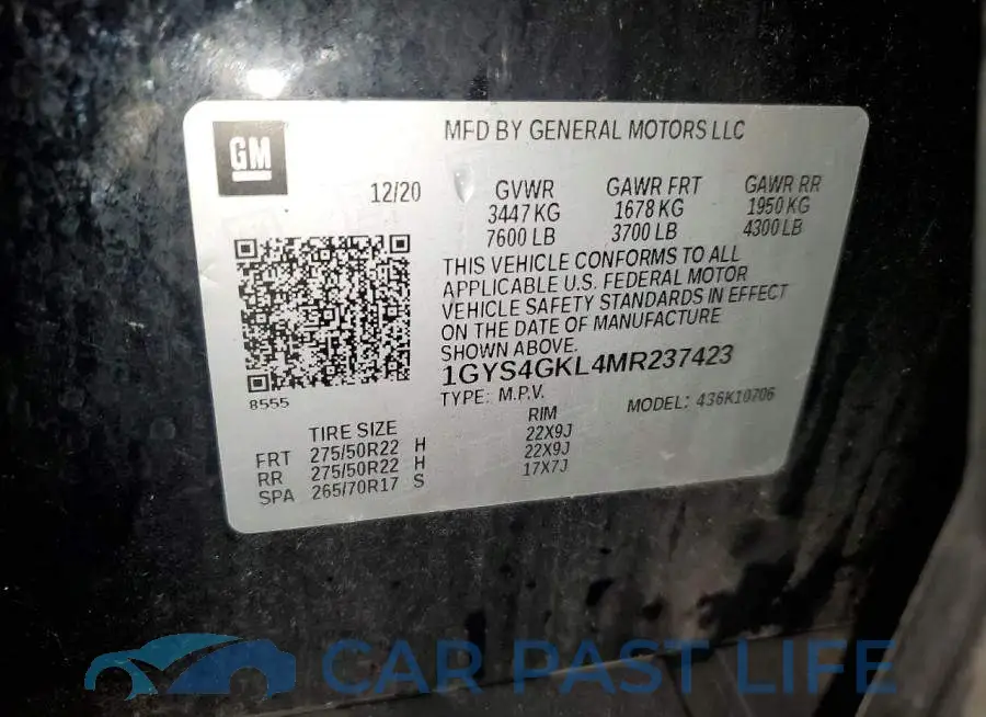 1GYS4GKL4MR237423# 12