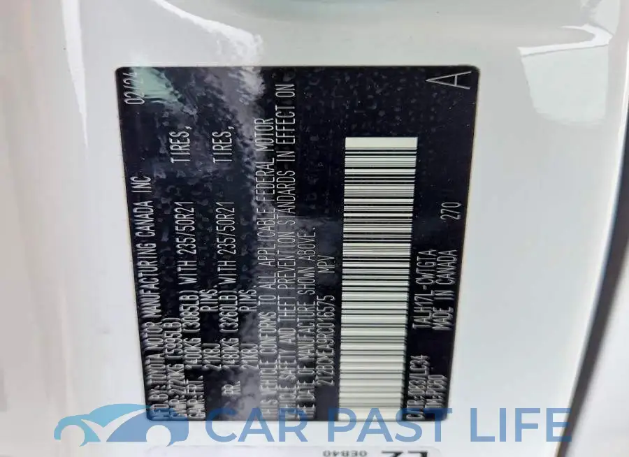 2T2BCMEA9RC016575# 14