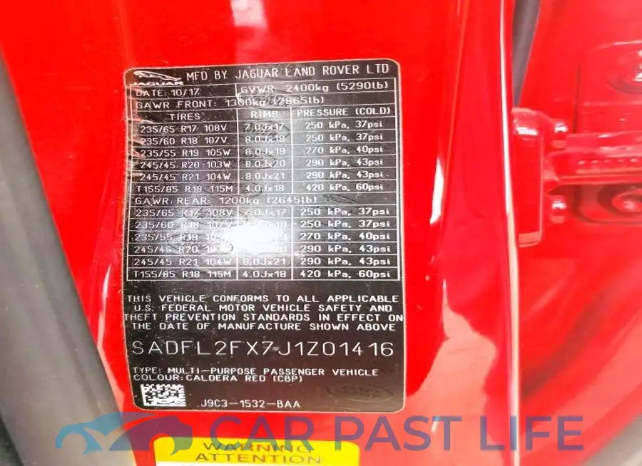 SADFL2FX7J1Z01416# 13