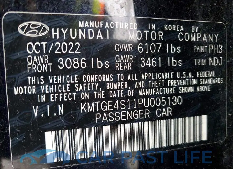 KMTGE4S11PU005130# 12
