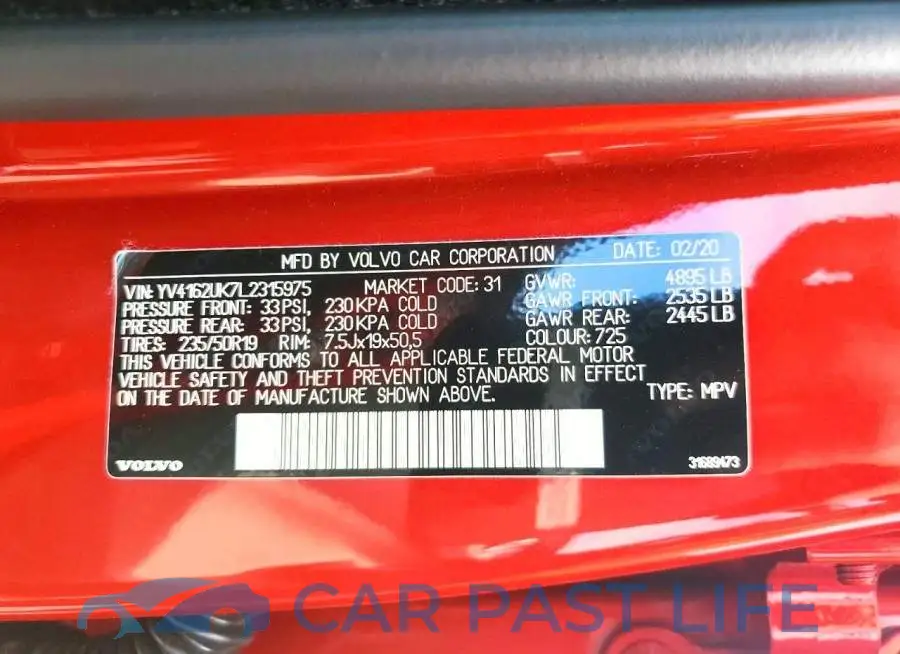 YV4162UK7L2315975# 13