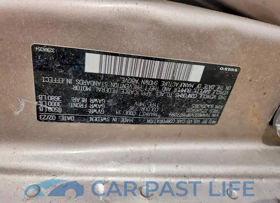 YV4H60CV9P1977289# 14