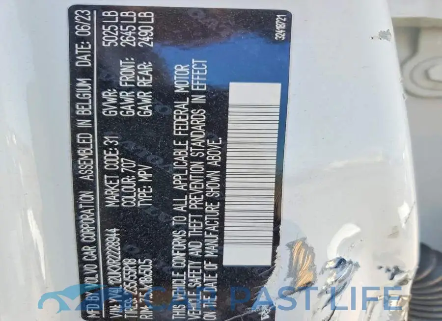 YV4L12UKXR2228944# 13