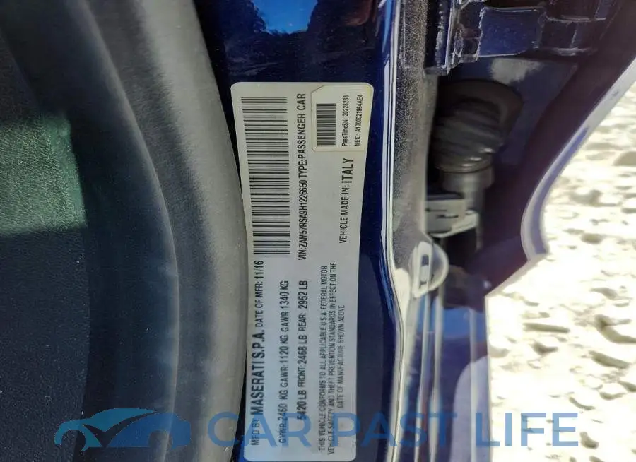 ZAM57RSA9H1226650# 12
