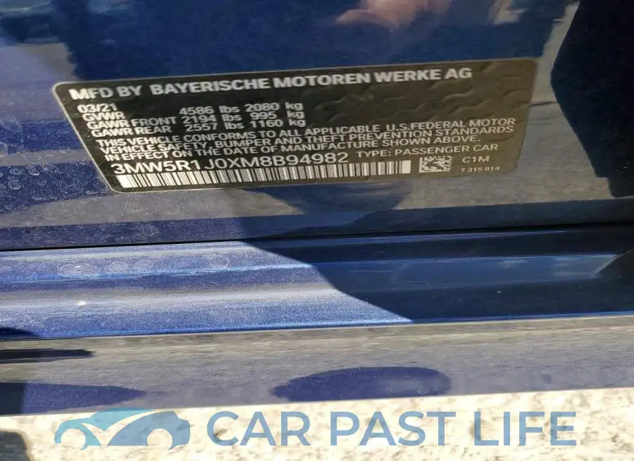 3MW5R1J0XM8B94982# 12