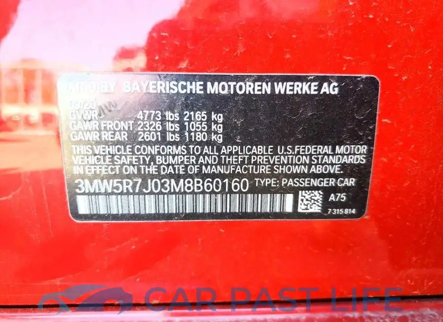 3MW5R7J03M8B60160# 12