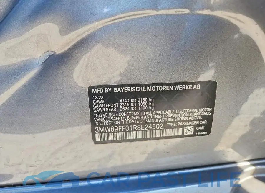 3MW89FF01R8E24502# 12