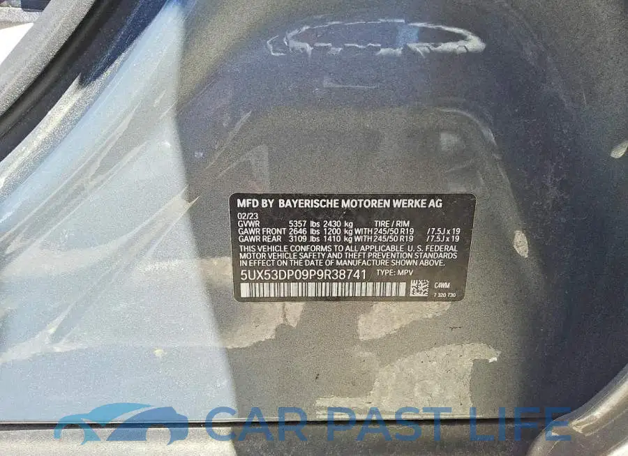 5UX53DP09P9R38741# 13