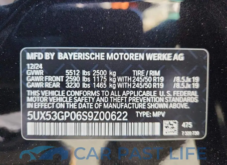 5UX53GP06S9Z00622# 13