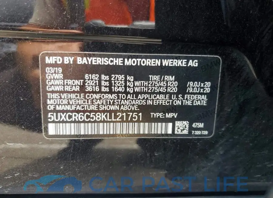 5UXCR6C58KLL21751# 13