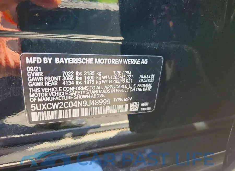 5UXCW2C04N9J48995# 13