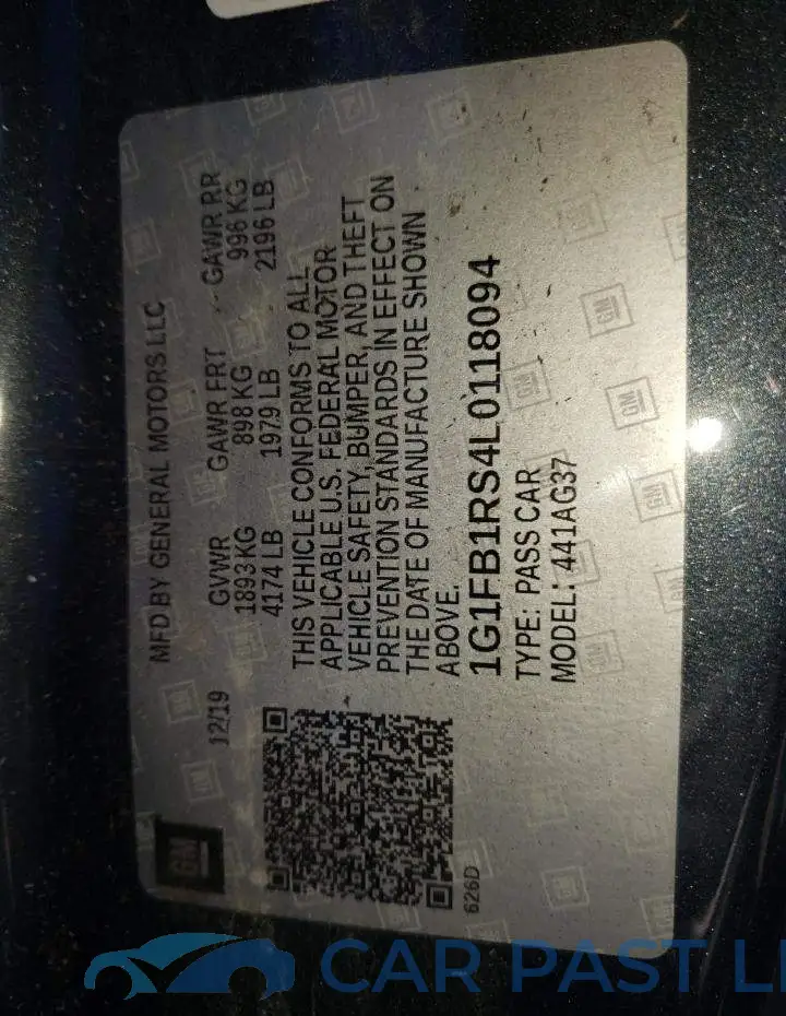 1G1FB1RS4L0118094# 10