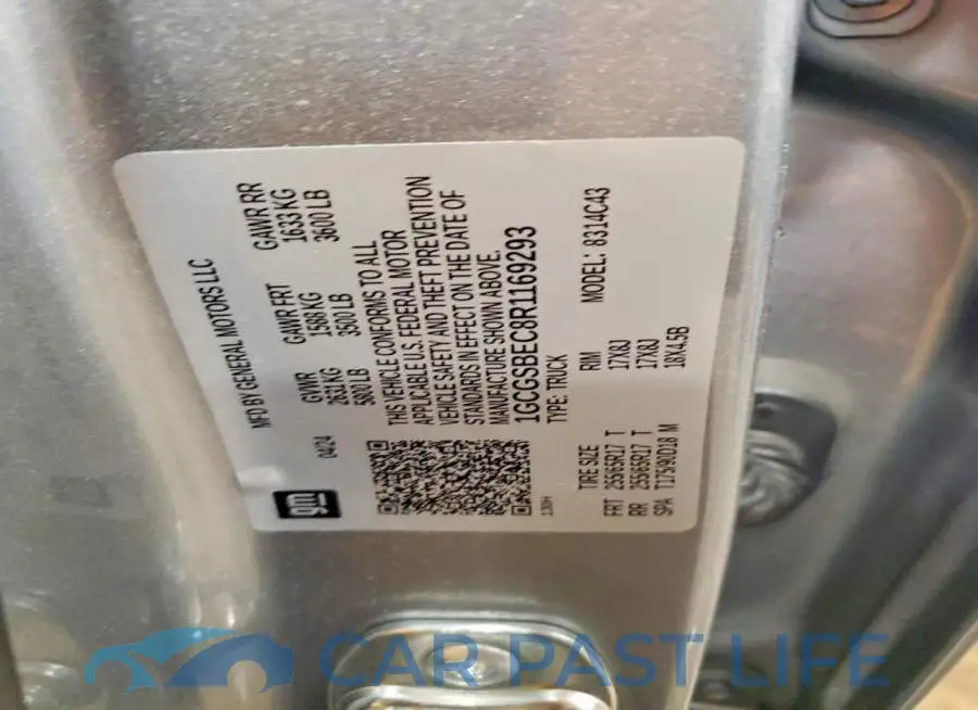 1GCGSBEC8R1169293# 13