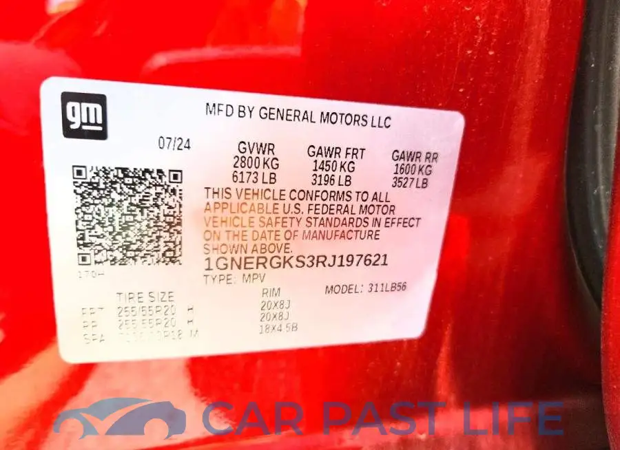 1GNERGKS3RJ197621# 13