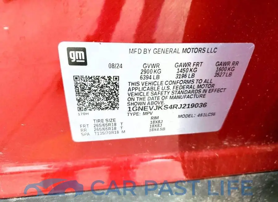 1GNEVJKS4RJ219036# 14