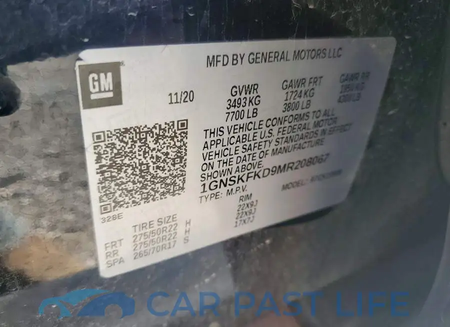 1GNSKFKD9MR208067# 13