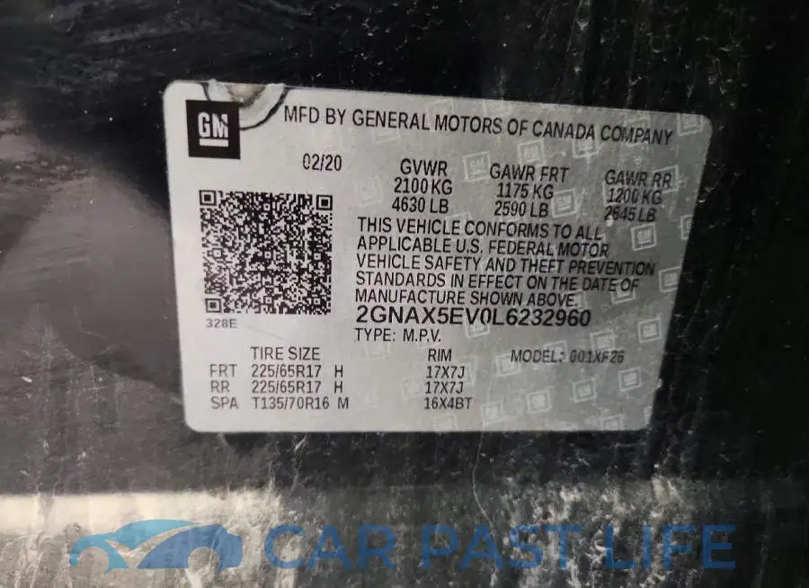 2GNAX5EV0L6232960# 12