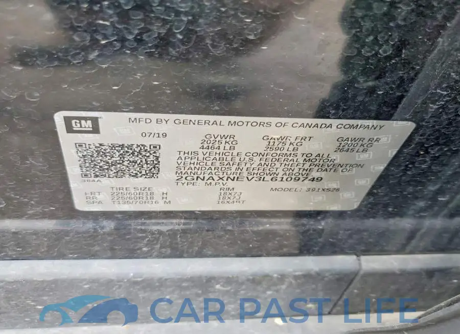 2GNAXNEV3L6109749# 13