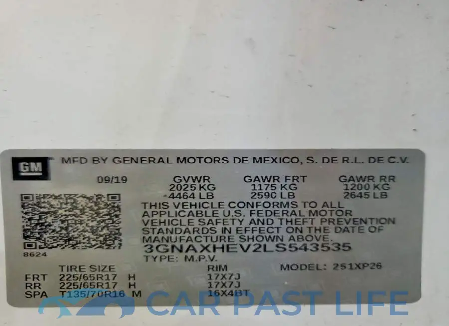 3GNAXHEV2LS543535# 13
