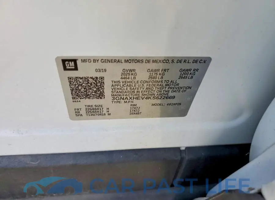 3GNAXHEV4KS622669# 13