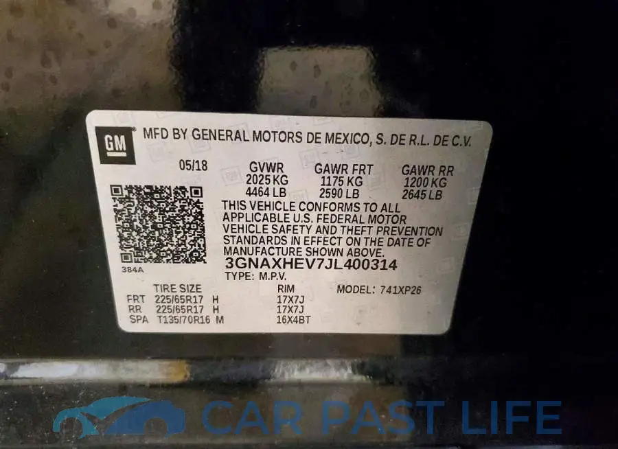 3GNAXHEV7JL400314# 14