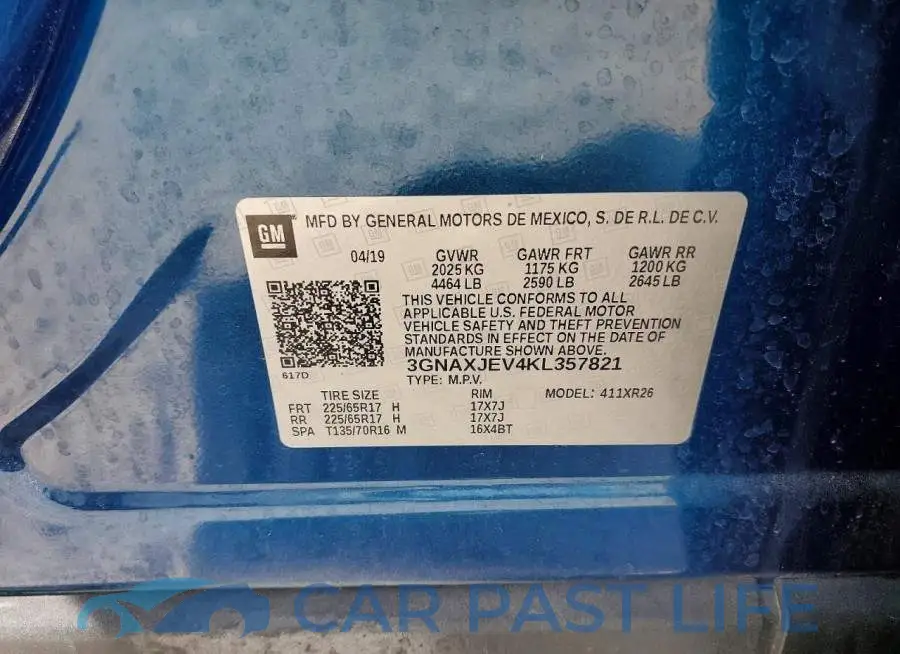 3GNAXJEV4KL357821# 13