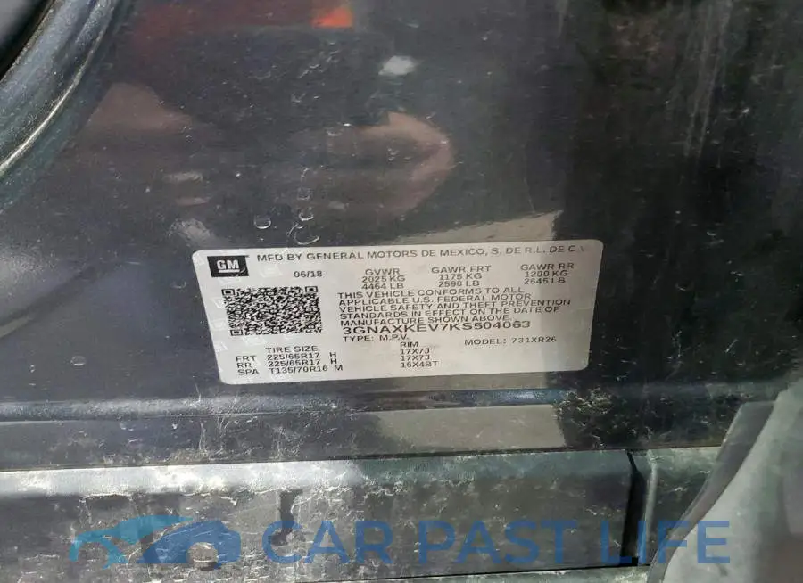 3GNAXKEV7KS504063# 12