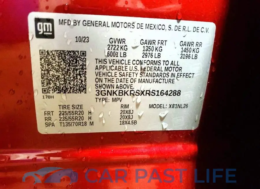 3GNKBKRSXRS164288# 14
