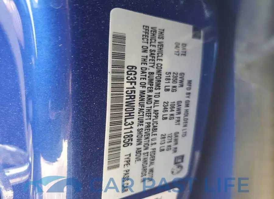 6G3F15RW0HL311856# 12