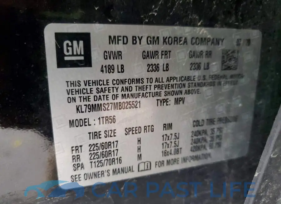 KL79MMS27MB025521# 12