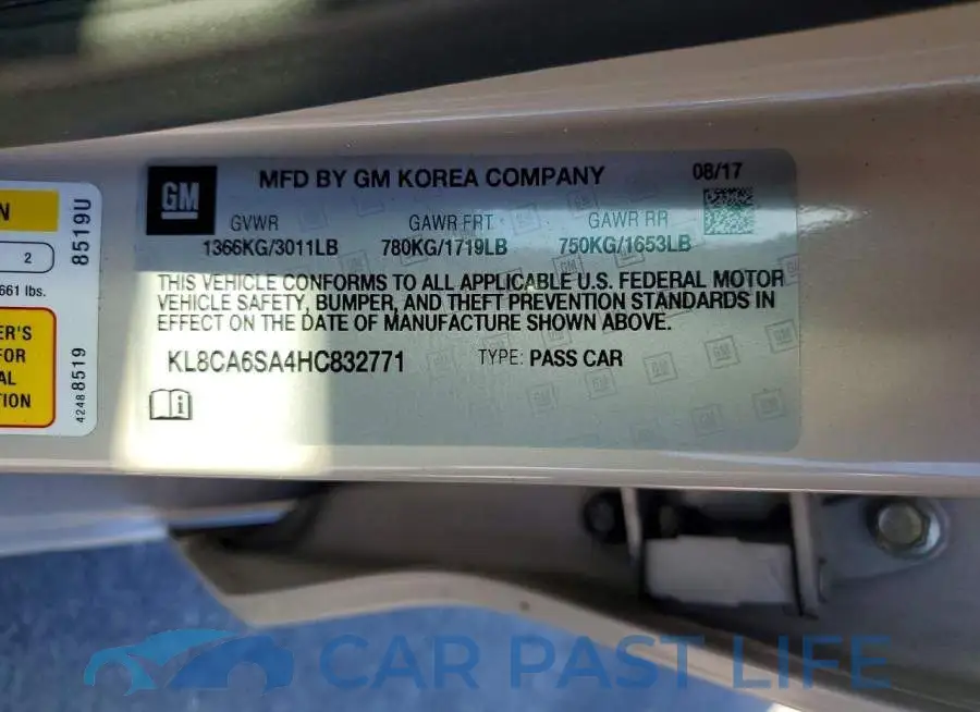 KL8CA6SA4HC832771# 13