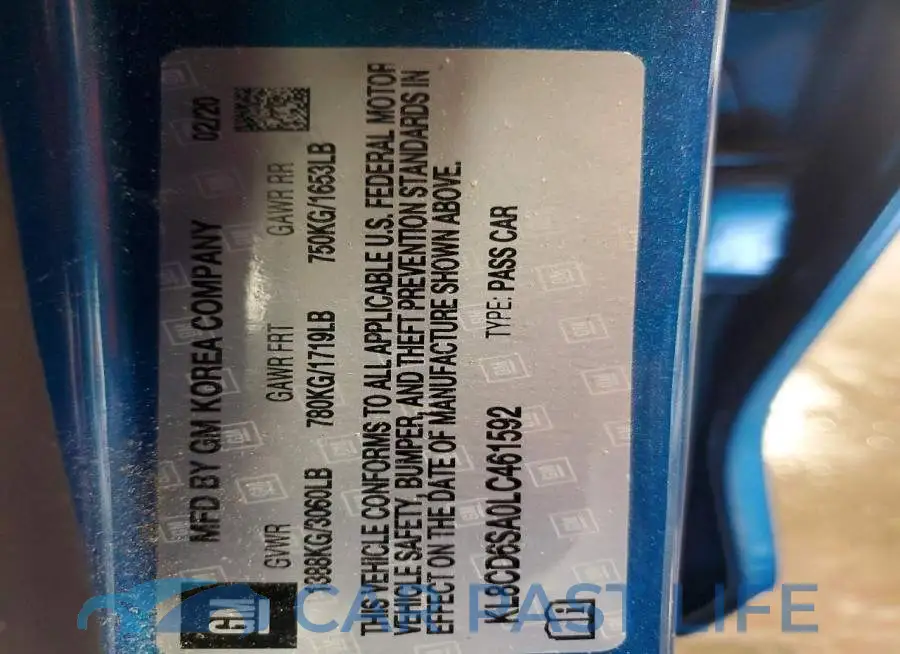 KL8CD6SA0LC461592# 12
