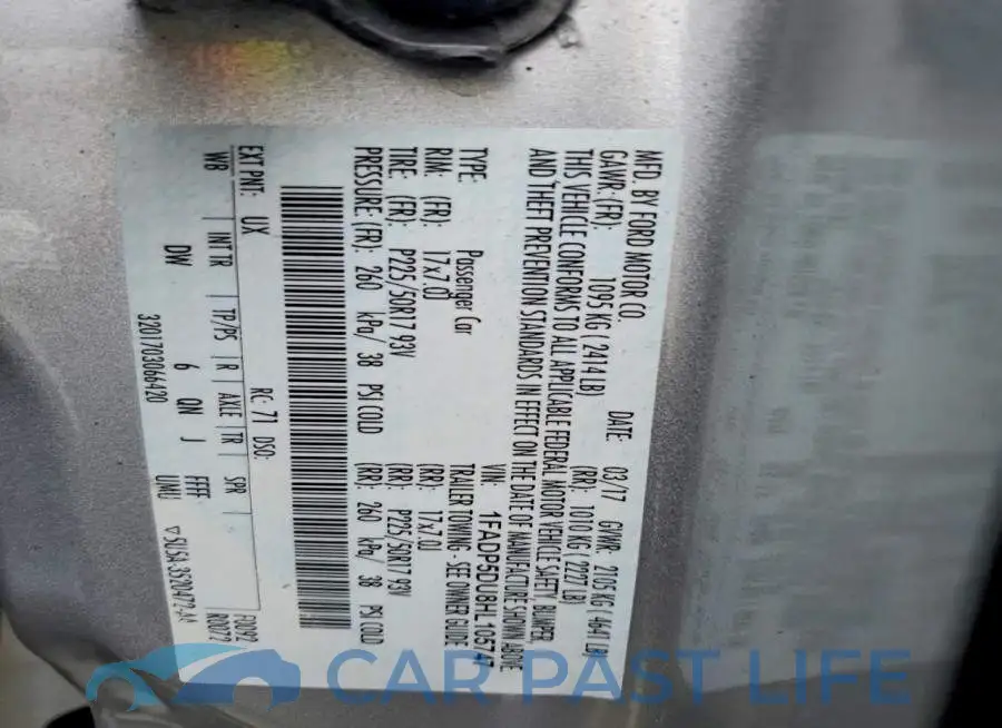 1FADP5DU8HL105747# 14