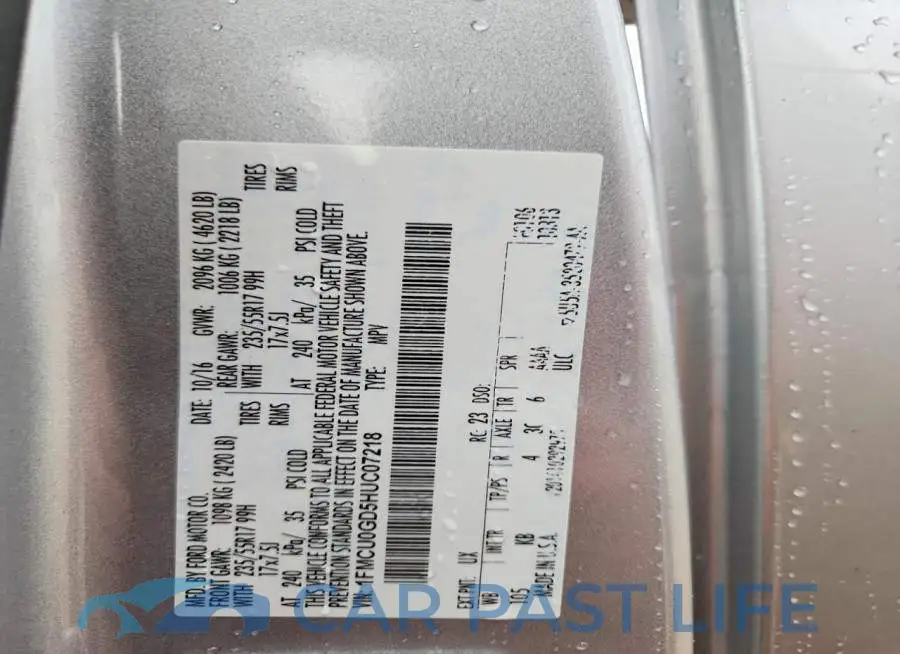 1FMCU0GD5HUC07218# 12
