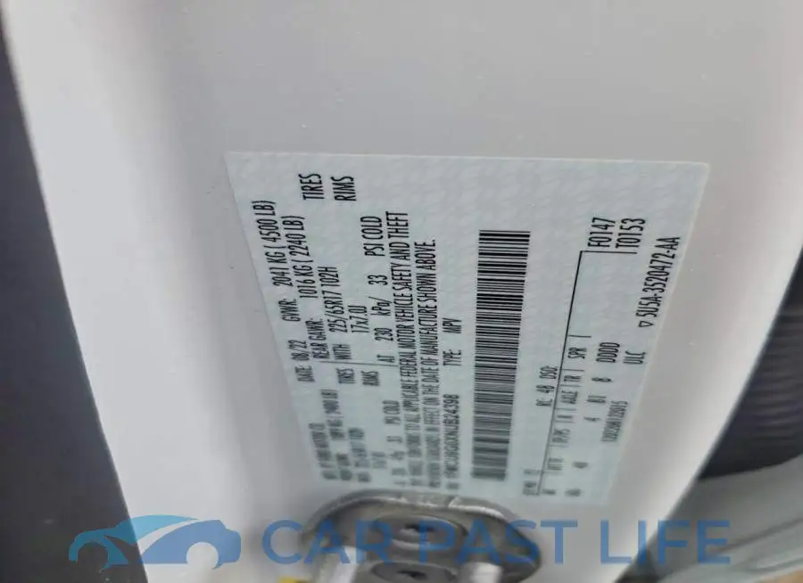 1FMCU9G6XNUB24398# 12