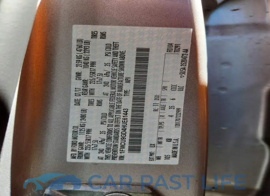 1FMCU9GD4HUE61443# 13