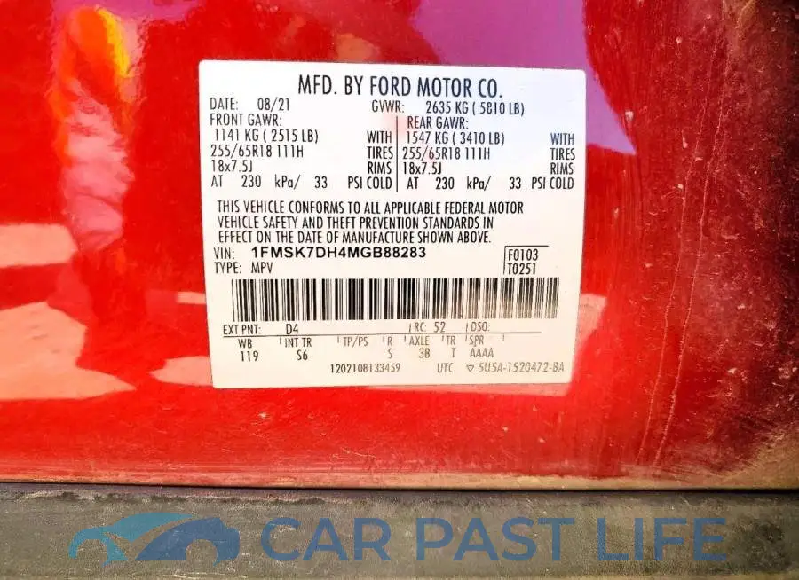 1FMSK7DH4MGB88283# 13