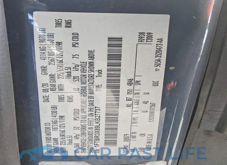 1FTBR3X89LKB27737# 13