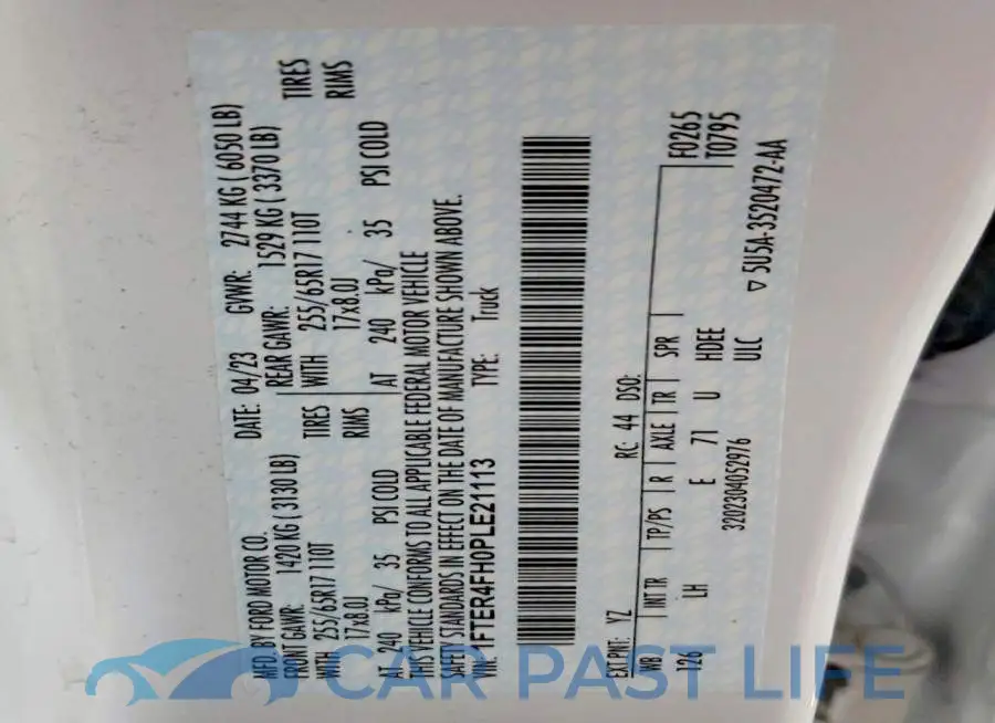 1FTER4FH0PLE21113# 12