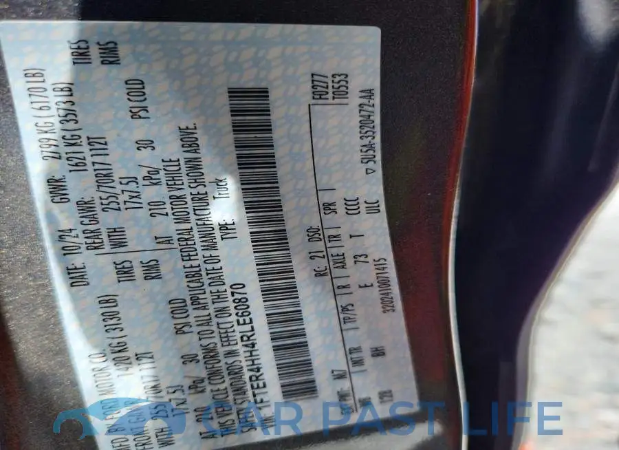 1FTER4HH4RLE60870# 12