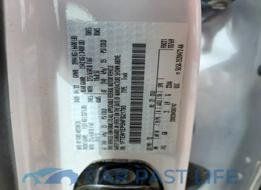1FTEW1EP5NFB21790# 12