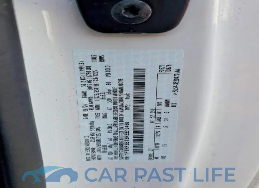 1FTRF3BT3REE19460# 12