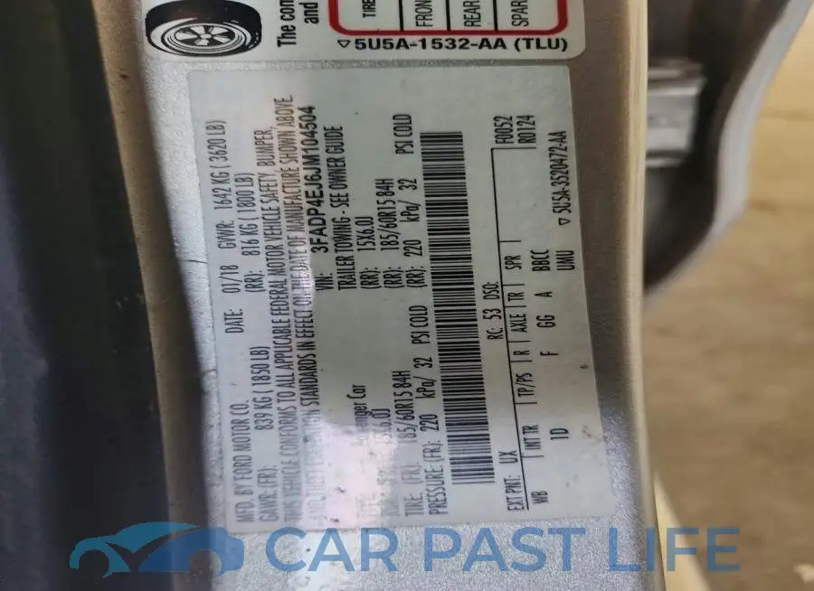 3FADP4EJ6JM104504# 12