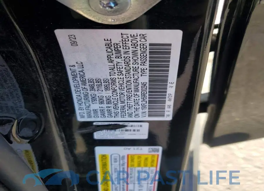 19XFL2H59RE002945# 12